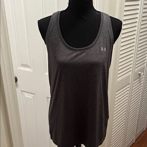 Under Armour Gray Sleeveless Relaxed HeatGear Tank Top